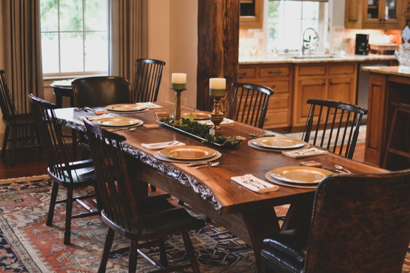 Solid Wood Dining Set (Table + 6 Chairs)